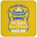 Grandpa Is Like An Angel Takes You Under His Wings - Drink Coaster