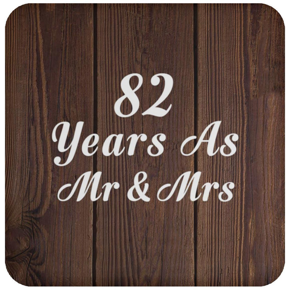 82nd Anniversary 82 Years As Mr & Mrs - Drink Coaster D