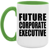 Future Corporate Executive - 15oz Accent Mug Green