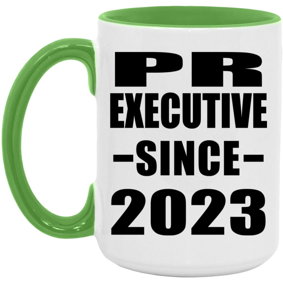 PR Executive Since 2023 - 15oz Accent Mug Green