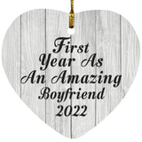First Year As An Amazing Boyfriend 2022 - Heart Ornament F