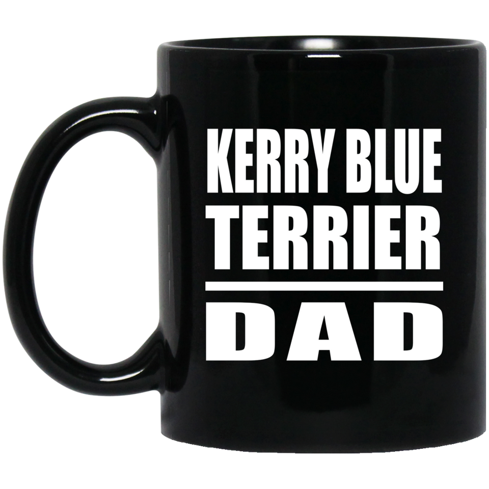 Kerry Blue Terrier Dad - 11oz Coffee Mug Black