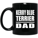 Kerry Blue Terrier Dad - 11oz Coffee Mug Black