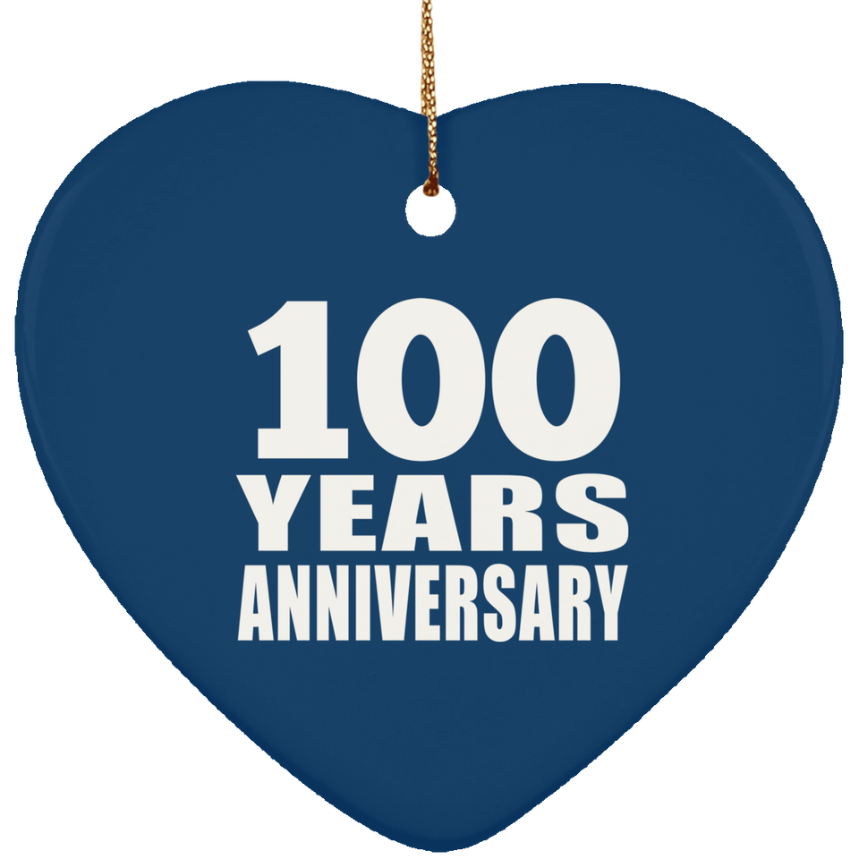 100th Anniversary 100 Years - Heart Ornament
