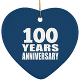 100th Anniversary 100 Years - Heart Ornament