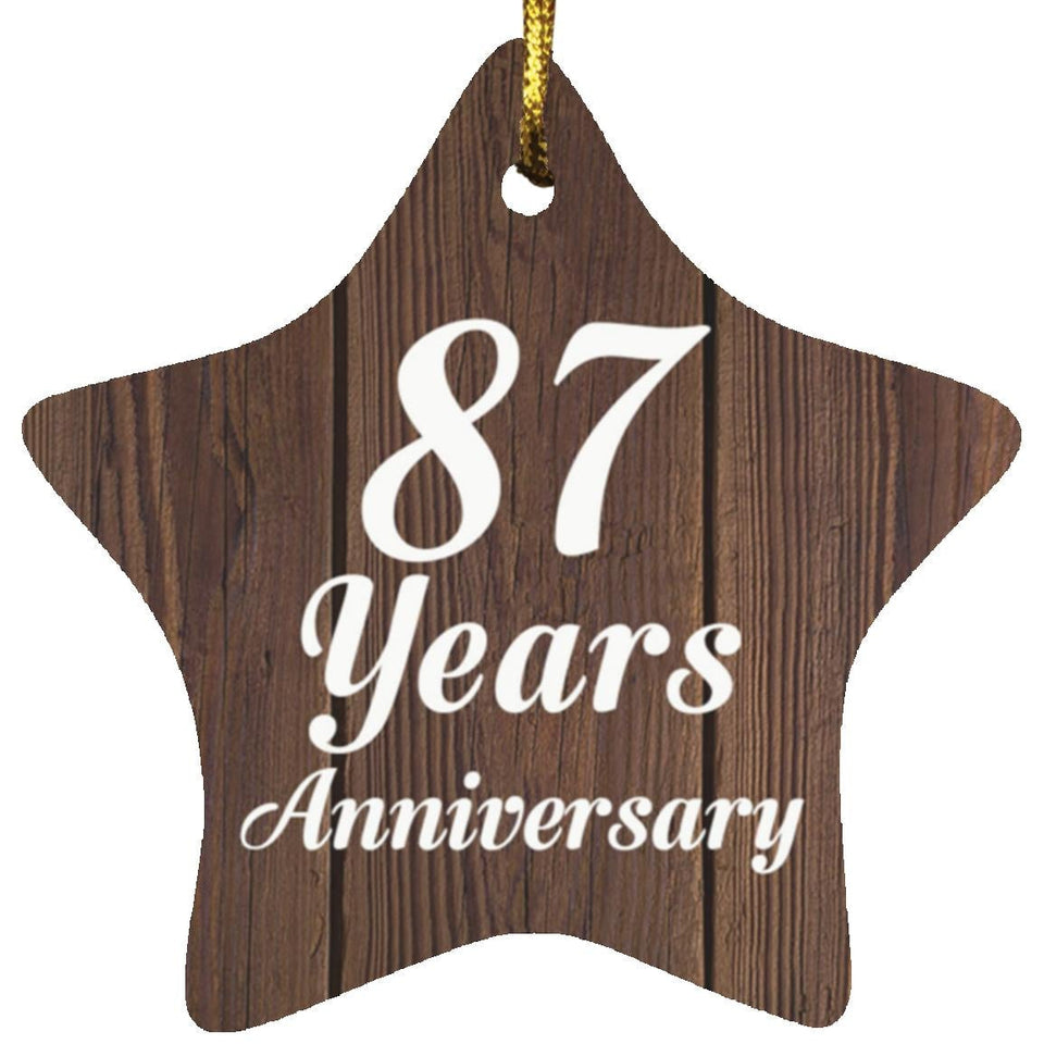 87th Anniversary 87 Years Anniversary - Star Ornament D