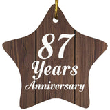 87th Anniversary 87 Years Anniversary - Star Ornament D