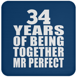34th Anniversary 34 Years Of Being Mr Perfect - Drink Coaster