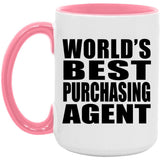 World's Best Purchasing Agent - 15oz Accent Mug Pink