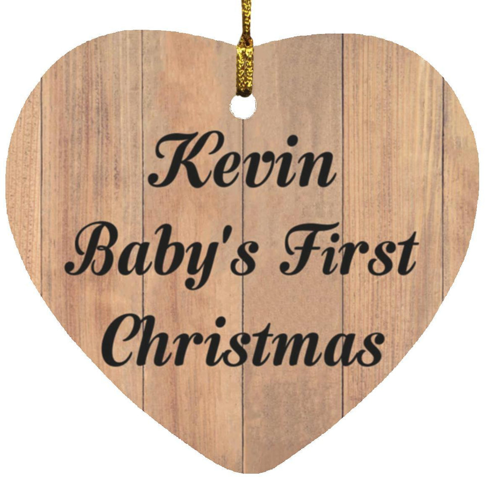 Kevin Baby's First Christmas - Heart Ornament C