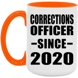 Corrections Officer Since 2020 - 15oz Accent Mug Orange