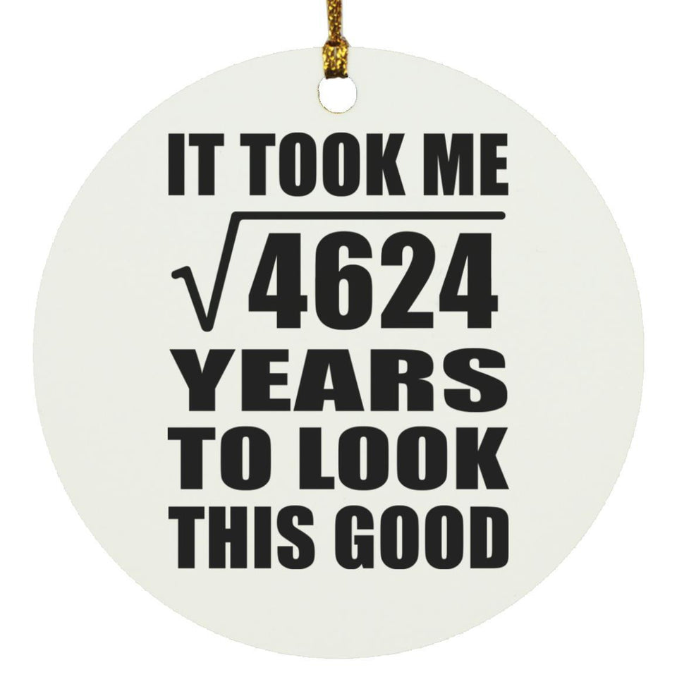 68th Birthday Took Square Root of 4624 Years To Look Good - Circle Ornament