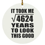 68th Birthday Took Square Root of 4624 Years To Look Good - Circle Ornament