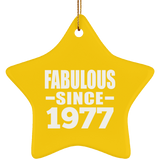 46th Birthday Fabulous Since 1977 - Star Ornament