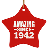 82nd Birthday Amazing Since 1942 - Star Ornament