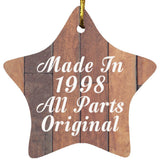 26th Birthday Made In 1998 All Parts Original - Star Ornament E
