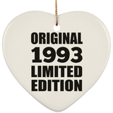 31st Birthday Original 1993 Limited Edition - Heart Ornament