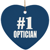 Number One #1 Optician - Heart Ornament