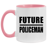 Future Policeman - 11oz Accent Mug Pink