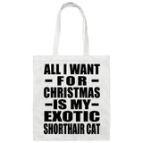 All I Want For Christmas Is My Exotic Shorthair Cat - Tote Bag White