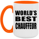 World's Best Chauffeur - 15oz Accent Mug Orange