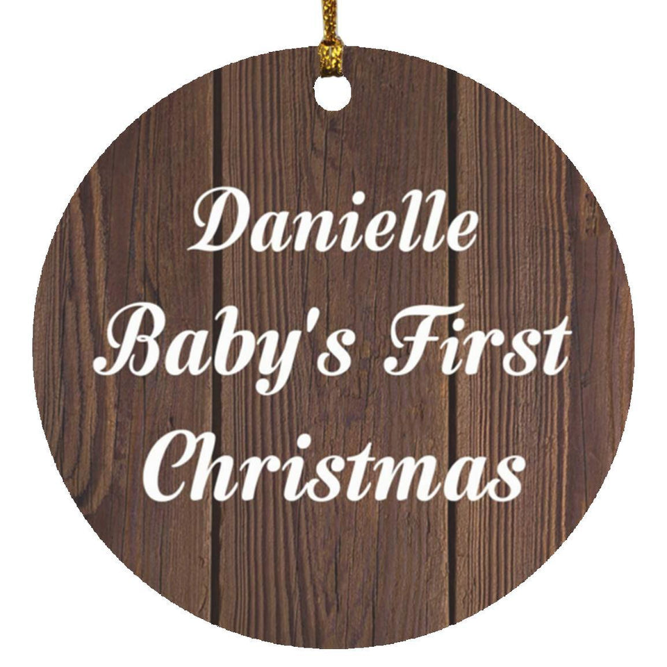 Danielle Baby's First Christmas - Circle Ornament D