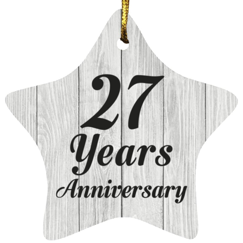 27th Anniversary 27 Years Anniversary - Star Ornament F