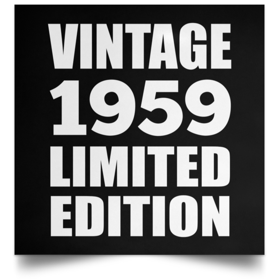 65th Birthday Vintage 1959 Limited Edition - Poster Square