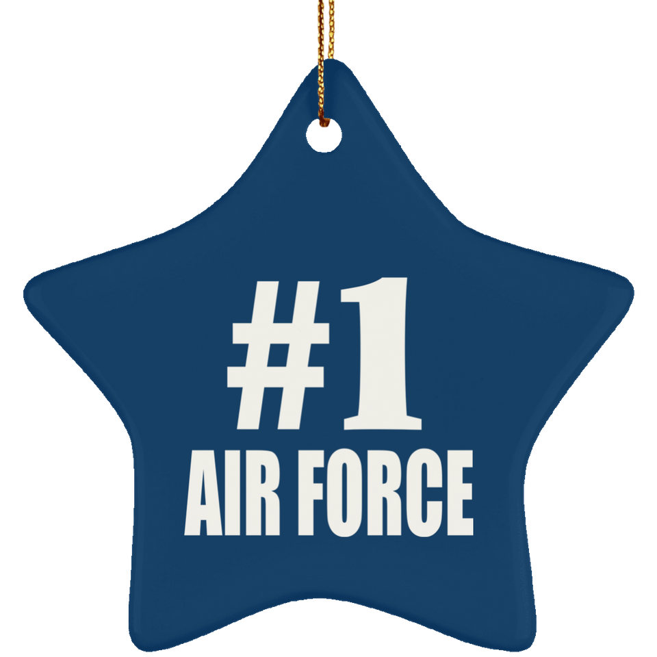 Number One #1 Air Force - Star Ornament
