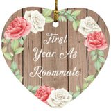 First Year As Roommate - Heart Ornament B