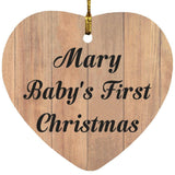 Mary Baby's First Christmas - Heart Ornament C