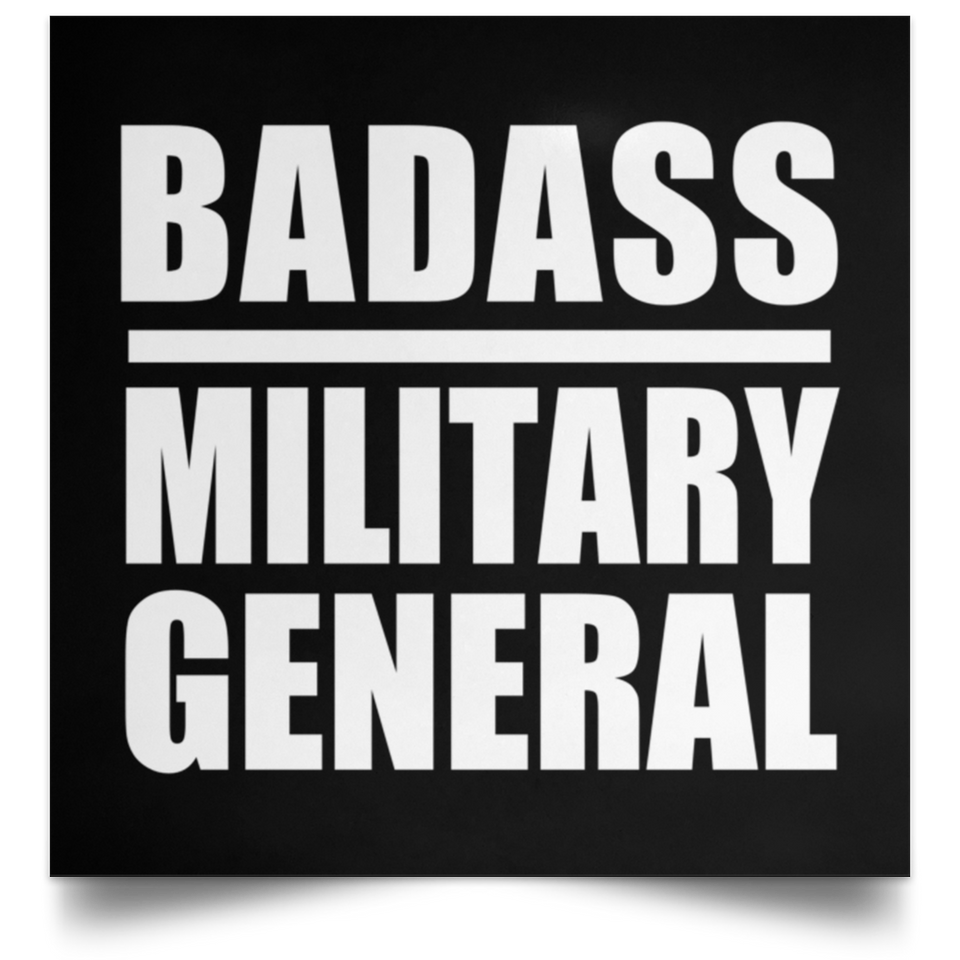 Badass Military General - Poster Square