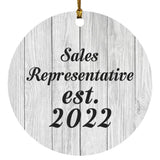Sales Representative Established Est. 2022 - Circle Ornament F