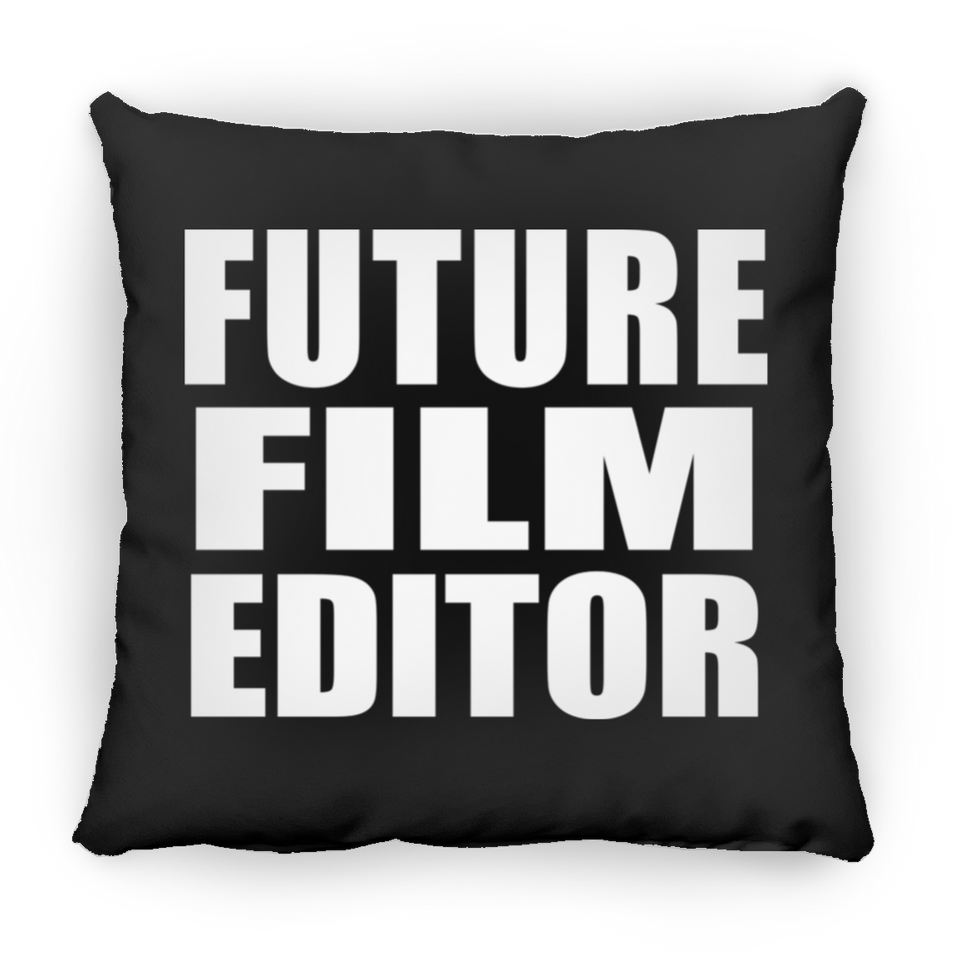 Future Film Editor - Throw Pillow Black