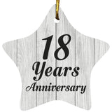 18th Anniversary 18 Years Anniversary - Star Ornament F