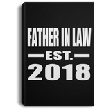 Father In Law Established EST. 2018 - Canvas Portrait