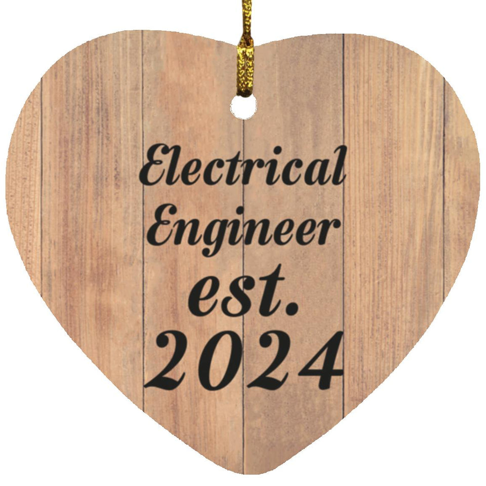 Electrical Engineer Established Est. 2024 - Heart Ornament C