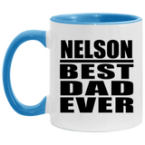 Nelson Best Dad Ever - 11oz Accent Mug Blue