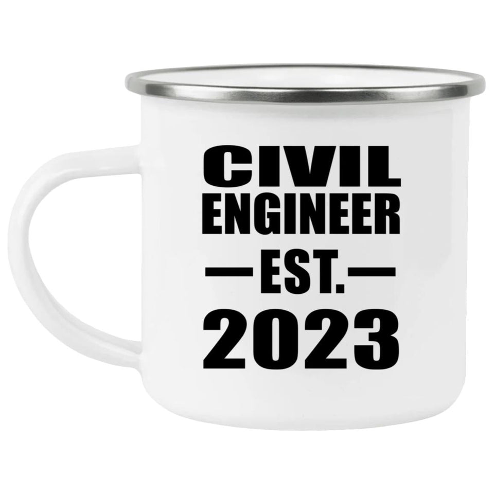 Civil Engineer Established EST. 2023 - 12oz Camping Mug