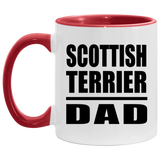 Scottish Terrier Dad - 11oz Accent Mug Red