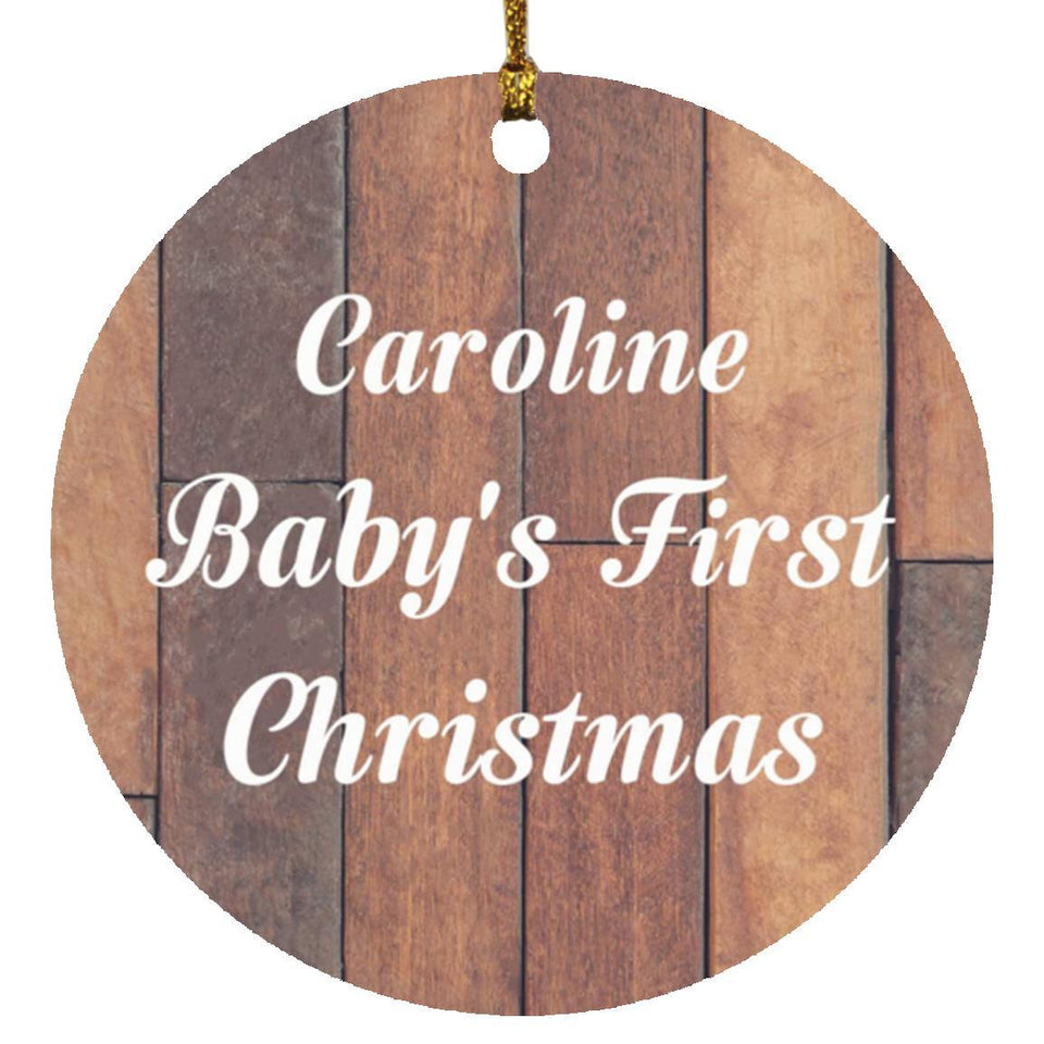 Caroline Baby's First Christmas - Circle Ornament E