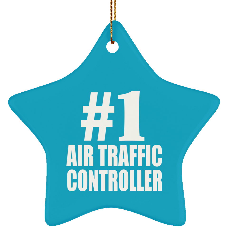 Number One #1 Air Traffic Controller - Star Ornament