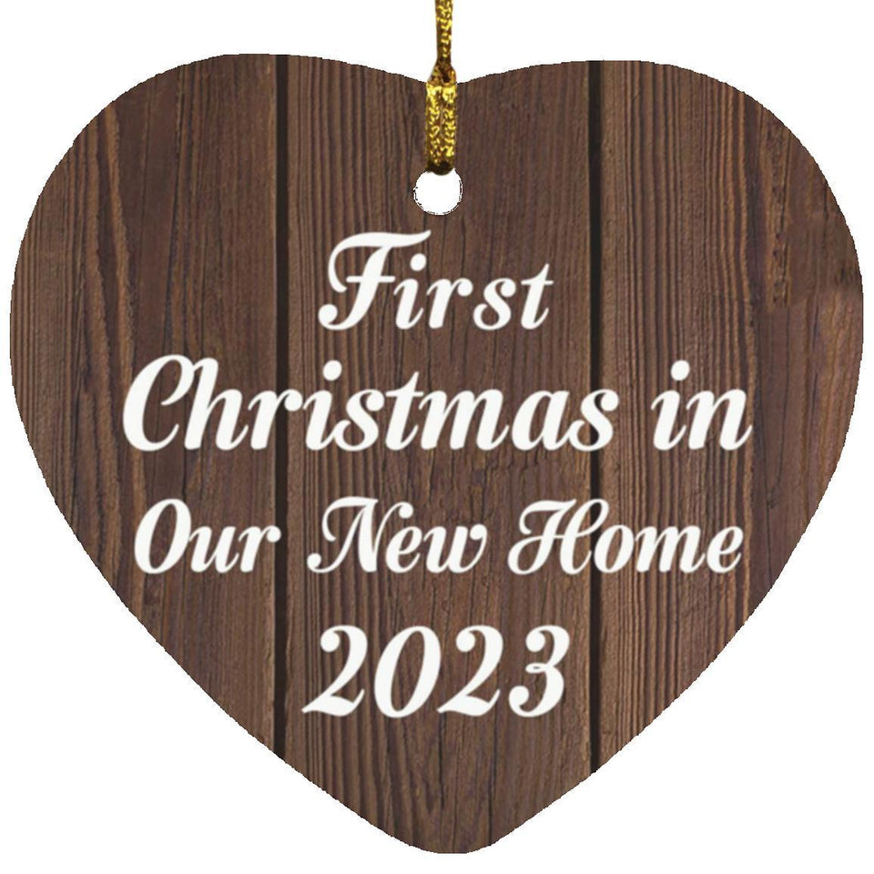 First Christmas In Our New Home 2023 - Heart Ornament D