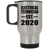 Electrical Technician Established EST. 2020 - Silver Travel Mug