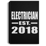 Electrician Established EST. 2018 - Canvas Portrait