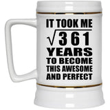 19th Birthday Took Square Root of 361 Years To Awesome - Beer Stein