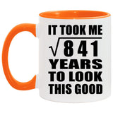 29th Birthday Took Square Root of 841 Years To Look Good - 11oz Accent Mug Orange