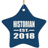 Historian Established EST. 2018 - Star Ornament