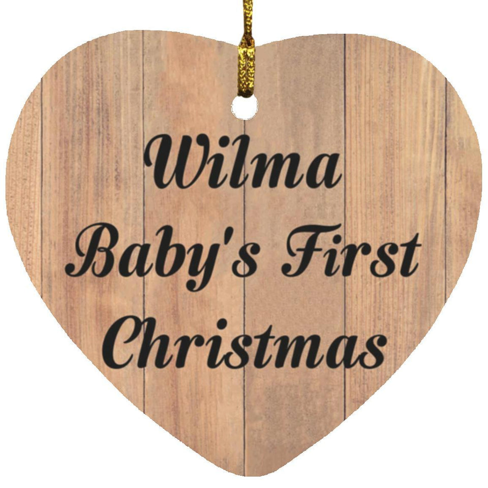 Wilma Baby's First Christmas - Heart Ornament C