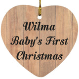 Wilma Baby's First Christmas - Heart Ornament C